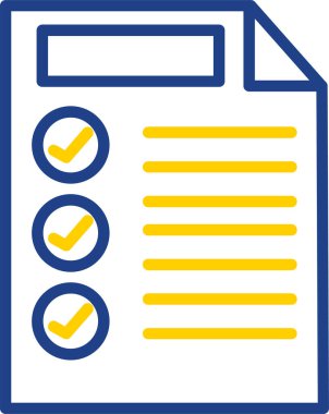 Kontrol listesi simgesinin vektör illüstrasyonu 