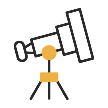 Teleskop. Web simgesi basit illüstrasyon