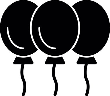 Balon simgesinin vektör illüstrasyonu 