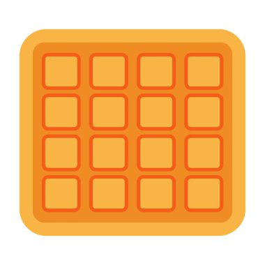 waffle düz vektör simgesi 