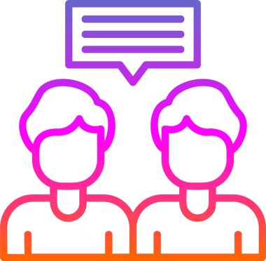 Konuş. Web simgesi basit illüstrasyon