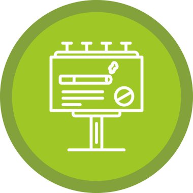 reklam panosu simgesi, vektör illüstrasyonu basit tasarım