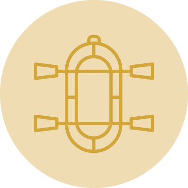 Rafting simgesinin vektör illüstrasyonu 