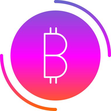 bitcoin. Web simgesi basit illüstrasyon 