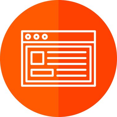 Web sayfası. Web simgesi basit illüstrasyon