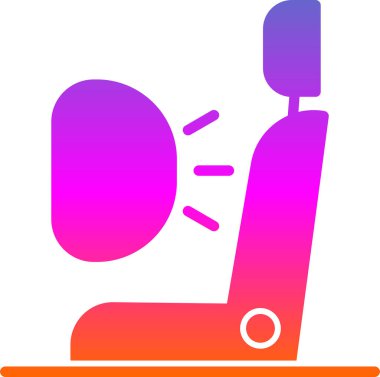 Hava yastığı sandalye simgesi taslak biçimi 