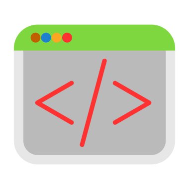 vektör ağ kodlama simgesi illüstrasyonu