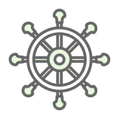 Geminin direksiyon simgesi. Web için direksiyon vektör simgelerinin özet çizimi