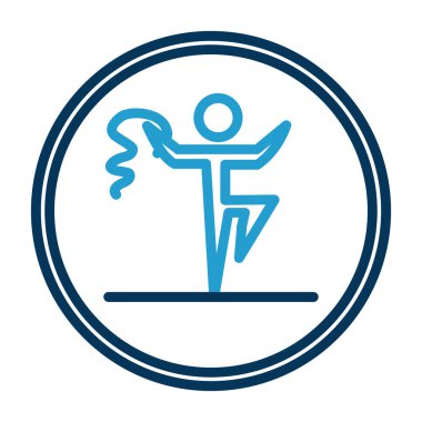 Mavi kurdeleli bir adamın vektör çizimi