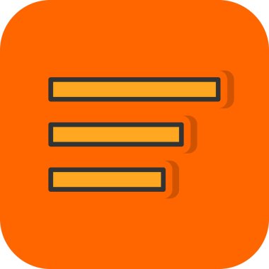 menü düz simgesi, vektör illüstrasyonu