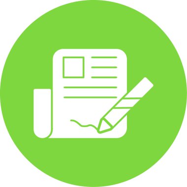 Sözleşme ve kalem ağı simgesi, vektör illüstrasyonu