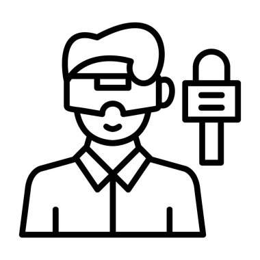 Sanal gerçeklik gözlüğü simgesi, taslak biçimi