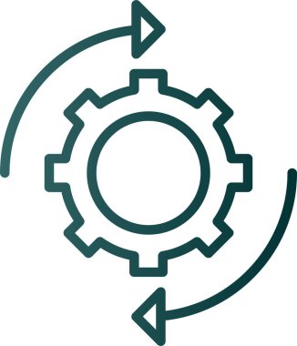 Çalışma Akımı web simgesi basit illüstrasyon 