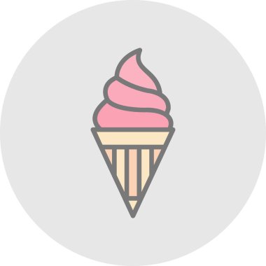 dondurma ikonu vektör illüstrasyonu