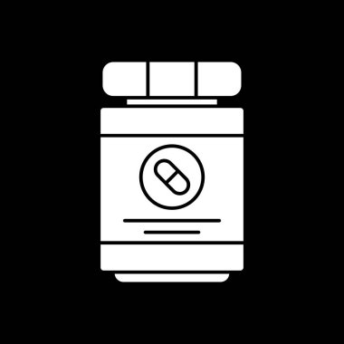 Antibiyotik ilaç şişesi vektör çizimi