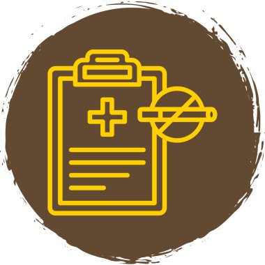 tıbbi rapor simgesi vektör illüstrasyonu 