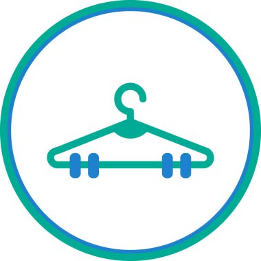 Askı simgesi. düz çizgi biçim vektör simgesi 