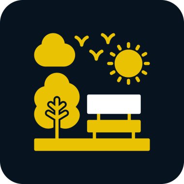 Tek izole ağaç simgesinin vektör illüstrasyonu