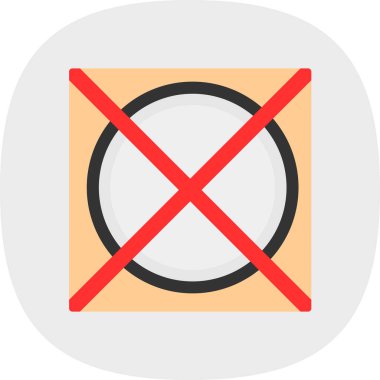 İşaret simgesi yok. düz vektör illüstrasyonu