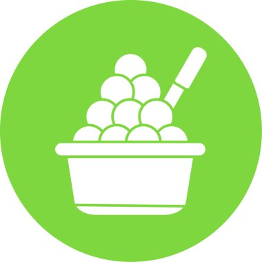 Köfteli kase, vektör çizimi 