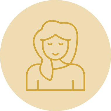 kız simgesi, vektör illüstrasyonu 