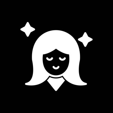 kadın avatar simgesi, vektör illüstrasyonu 