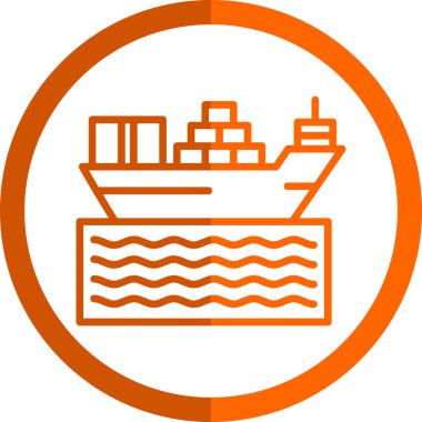 Gemi simgesi vektör illüstrasyonu 