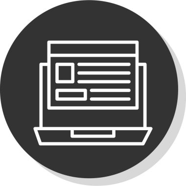 Web sitesi vektör düz simgesi 