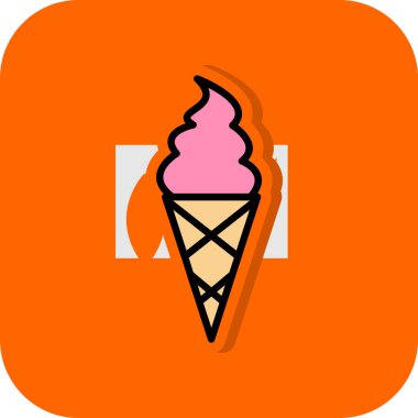 dondurma ikonu vektör illüstrasyonu