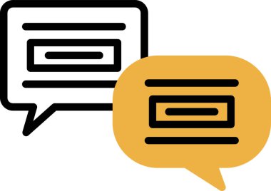 Konuşma balonu simgesinin, basit vektör çizim