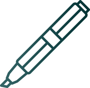 İşaretleyici kalem simgesi, vektör illüstrasyonu basit tasarım