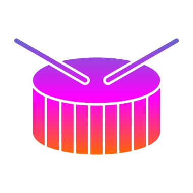 Vektör illüstrasyonu, Davul simgesi.