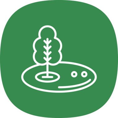 Golf simgesi, vektör illüstrasyonu