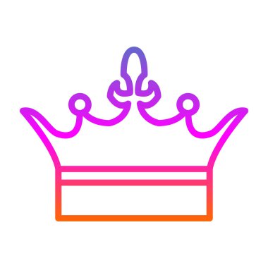Crown simge vektörü beyaz arkaplanda izole edildi