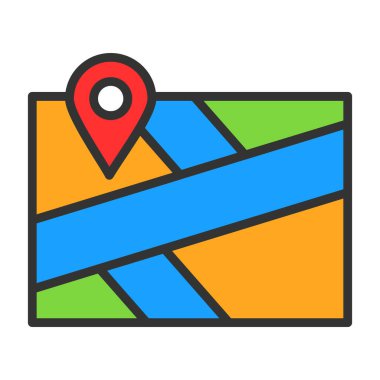 konum pin konum simgesi, vektör arkaplan 