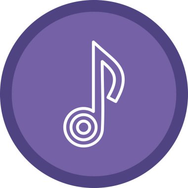 Müzik. Web simgesi basit illüstrasyon