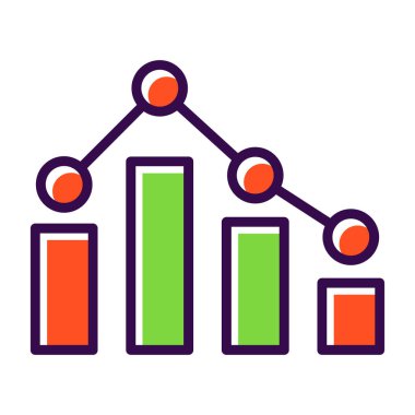 Grafikli bir grafik simgesinin vektör çizimi