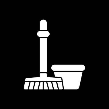 Mop and bucket. web icon simple illustration            