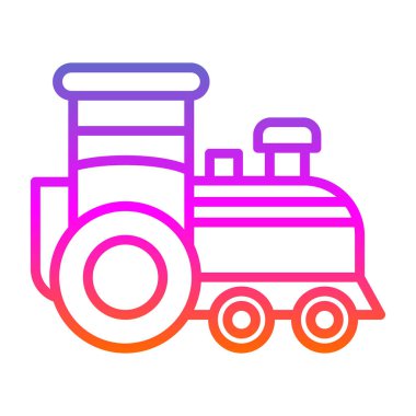 tren. Web simgesi basit illüstrasyon