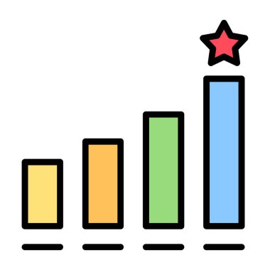 Bar çizelgesi. Web simgesi vektör illüstrasyonu