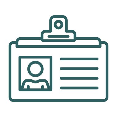 id vektör ince çizgi simgesi