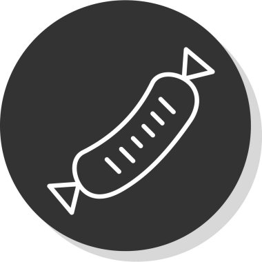 Bir sosis simgesinin vektör çizimi