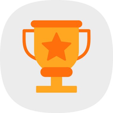 Kupa çizgisi simgesi, vektör illüstrasyonu 