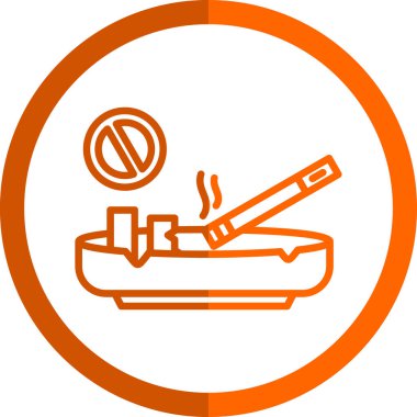 Sigara içmeyi bırak işaret vektörü çizimi tasarımı 