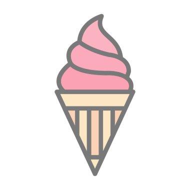 dondurma ikonu vektör illüstrasyonu