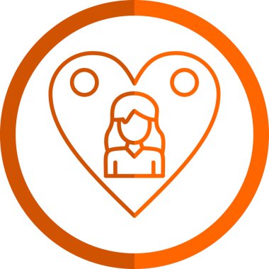 Kadınlar günlük web simgesi basit illüstrasyon 