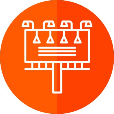 reklam panosu simgesi, vektör illüstrasyonu basit tasarım