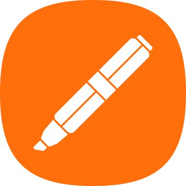 İşaretleyici kalem simgesi, vektör illüstrasyonu basit tasarım