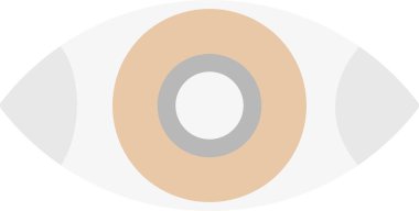 Göz düzlüğü simgesi, vektör çizimi