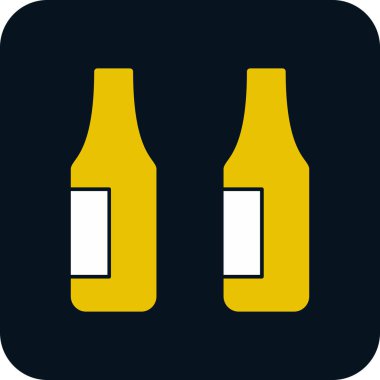 bira şişeleri simgesi, vektör illüstrasyonu  